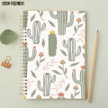 Cactus - A4 Spiral Notebook with Plastic Sheet. 