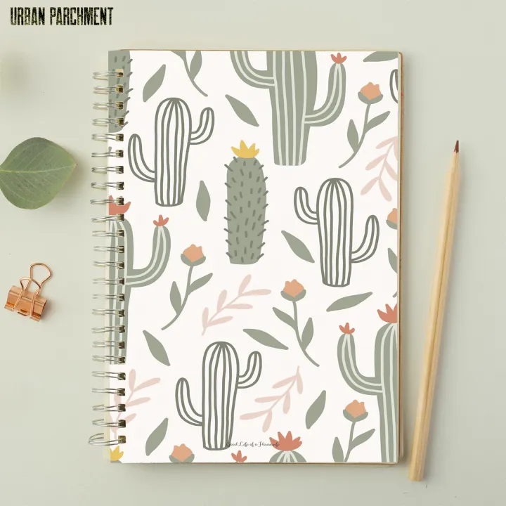 Cactus%20-%20A4%20Spiral%20Notebook%20with%20Plastic%20Sheet%20-%20Image%203