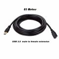USB 3.0 Extension Cable - Type A Male to Female, 5Gbps Data Transfer - Compatible with USB Keyboard, Mouse, Flash Drive, Hard Drive. 