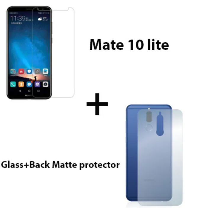 2-in-1%20Combo%20Pack%20For%20Huawei%20Mate%2010%20Lite%20-%20Tempered%20Glass%20Screen%20Protector,%20Back%20Matte%20Soft%20Film%20-%20Image%203