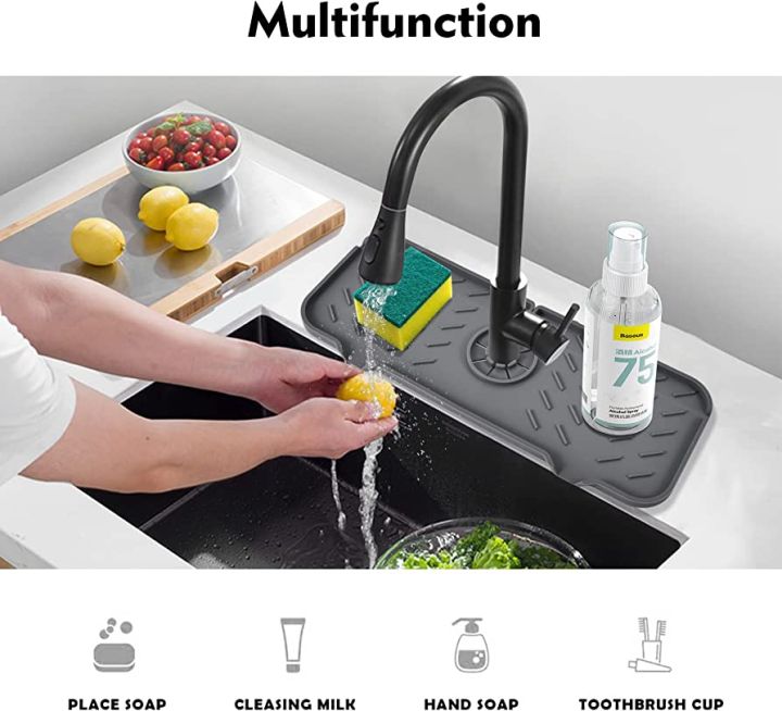 Silicone%20Kitchen%20Faucet%20Mat,%20Kitchen%20Sink%20Splash%20Guard,%20Faucet%20Handle%20Drip%20Catcher%20Tray,%20Sink%20Draining%20Pad%20Behind%20Faucet%20for%20Kitchen%20-%20Image%206