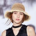 2023 Womens Straw Hats Chinese Straw Hat Panamas UV Protection Sun Visor Beach Hats Women Visors Foldable Female Summer Sun Hat. 