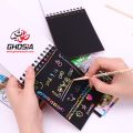 Multicolor Magic Book Rainbow Magic Doodle Scratch Art Activity Notebooks Or Note Pad with Bamboo Pen Kids Arts and Craft Gifts. 