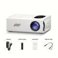 "Compact HD Outdoor Projector with LED Display: Mobile, USB, Memory Card, AV Cable, and HDMI Connectivity | 30,000-Hour Lifespan | Perfect for Home Theater and Portable Entertainment". 