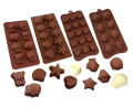 Cake Decor Mini 15 Shape Chocolate Mould, Silicone Molds for Chocolate, Chocolate Silicone Moulds, Silicon Brown Chocolate Moulds. 