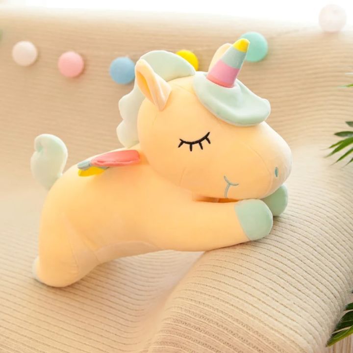 Iruriuiyt 120cm Kawaii Unicorn Plush Toys Soft Stuffed Dolls Animal Horse Pillow Cousion For Girls Birthday Gift Kids Toy