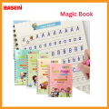 BASEIN New style Sank Magic Practice Copybook 3D Groove Reusable Writing English Book for Kid Calligraphy Wipe-free Children Toys Gift. 