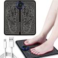 EMS Foot Massager, USB Rechargeable Folding Portable Electric Massage Mat 6 Modes with 9 Intensity Levels. 