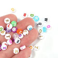 1 Box Round Acrylic English Alphabet Letter Beads Set With Stretch Cords For Name Bracelets Jewelry Making Kit For Children Gift. 