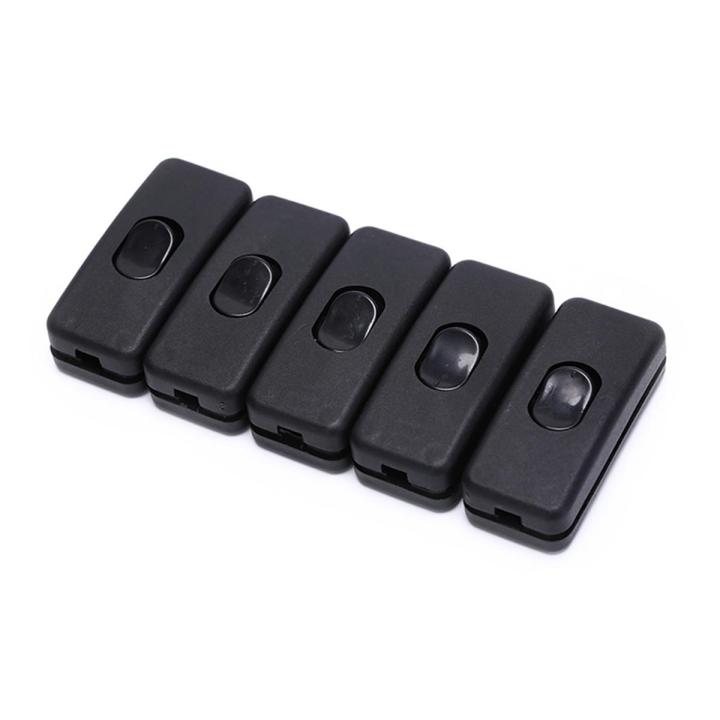 5Pcs/lot Black ON/OFF Table Lamp Desk Light Cord Cable Switches 110-250V