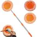 360 Degree Rotating Sunflower Mop Extendable Cleaning Mop Adjustable Dust Brush Soft Microfiber Duster Multifunction Wall Cleaning Mop for Home Car Ceiling Window Floor Household Cleaning Tool. 