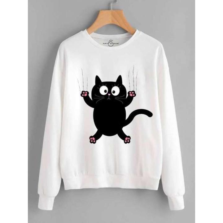 Home shopping 3  11.11 white cute cat sweatshirt for women 201
