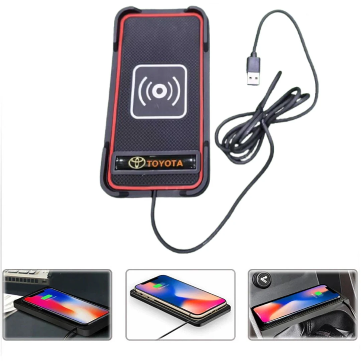 Universal 20W Car Wireless Charger Pad – Fast Charging Mat for Smartphones, 5A Anti-Slip Dashboard Charging Pad – 1 Pc