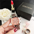 INS CONTENA Women's Watches Stainless Steel Waterproof Quartz Watch Runway Chronograph WATCH. 