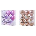 18 PCS Christmas Ball Ornaments Xmas Tree Decorations Hang Balls for Home Year Party Decor, Purple &. 