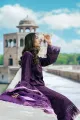 Aayra D-05 Dark Purple Summer Lawn Eid Unstitched 3 Piece Suit for Women. 