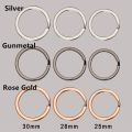 10pcs/lot 25mm 28mm 30mm New Connectors Pocket Carabiner Key Chain Split Key Ring Stainless Steel. 