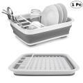 Basin Basket Dish Rack Kitchen Folding Silicone Dish Washing Drainer. 