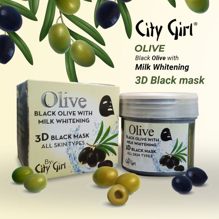 City Girl Olive 3D Black Mask For Skin