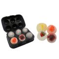 Silicone Ice Cube Trays Sphere Round Ice Ball Maker Large Square Ice Cube Mold -black. 