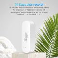 Smart wifi temperature sensor + humidity sensor device with mobile app control functions works with smart life and Tuya App. 