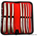 Premium Steel Double Ended Hegar Dilators - 8 PC Surgical Set for Gynecological Use. 