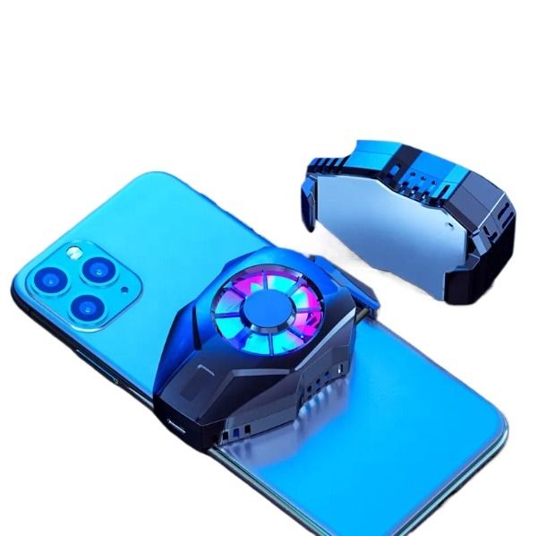 L01 RGB Mobile Radiator Phone Cooling Fan Case Cold Wind Handle Fan for PUGB Mobile Cooler Mobile Cooling Fan Case