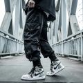 HOUZHOU Black Cargo Pants Men Joggers Hip Hop Techwear Pants Hippie Cargo Trousers for Men Streetwear Plus Size Pockets Oversize. 