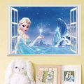 Yfashion Cartoon 3D  Frozen Princess Wall Stickers for Kids Rooms Nursery e Decor. 