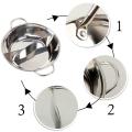 28cm Hot Pot Twin Divided Stainless Steel 28cm Cookware Hot Pot Ruled Compatible Soup Stock Pots Home Kitchen. 