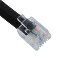 30FT Landline Telephone Set Extension Cord Cable, Landline Phone Line Wire with RJ11 6P4C Plugs, Includes Cable Clips - Black. 