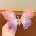 Butterfly Hair Clip Children Headwear Women Girls Cute Hair Accessories Clip Purple. 