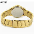 Guess Greenwich Gold Dial Gold Stainless Steel Watch For Women-W0985L2. 