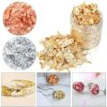 Gold Leaf Art Decoration Gold Foil Filling Materials Jewelry Making Tool Gold Flakes for Resin Mold Fillings 1 Box. 