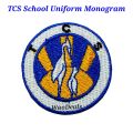 (TCS) The City School Uniform Monogram, Logo, High Quality Patch Embroidered Iron Base. 