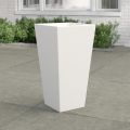 Large Tapered Rectangle Fiberglass Planters Decorative Pots Light Weight, 24 Inch Height, Indoor-Outdoor,  Rectangular shape pot for real and artificial plants. 