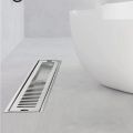 Rectangular Linear Shower Floor Drain Long Linear Drainage Channel Drain for Hotel Bathroom Kitchen Floor 20cm. 