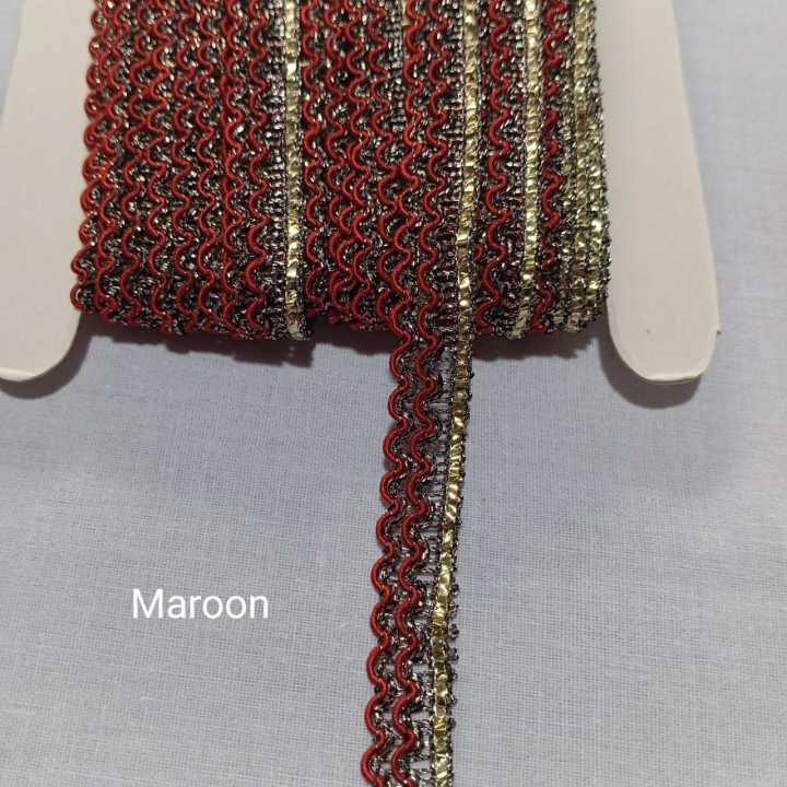 8%20Yards%20Gota%20Zari%20Fancy%20Lace%20For%20Clothes%2020%20Colors%20%7C%20Elegant%20Fancy%20Laces%20for%20Dresses,%20Dupatta,%20Lehengas%20&%20Border%20Designs%20-%20Image%209