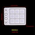 Tic Tac Toe Game Resin Molds Silicone XO Chess Board Epoxy Resin Mold DIY Craft for Kids and Adults. 