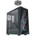 Cooler Master CMP 520 ARGB ATX PC Case 3 Fans Included Mid-Tower Asymmetrical Crystal Front Panel Design, Mesh Front Panel, Tempered Glass Panel. 
