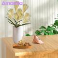 Cozy Indoor Outdoor Decoration Boho Style Pampas Grass Artificial Flowers Realistic Non-fading Faux Pampas Arrangements for Wedding Home Decor Artificial Flowers for Indoor Decoration. 