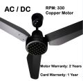 AC DC Ceiling Fan 56 inch, Energy Saving up to 65%, As low as 12 Watts, Copper Motor, Warranty 2 years, High speed RPM, Low power consumption, DC inverter ceiling Fan, Hybrid ceiling fan,. 