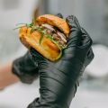 Black Nitrile Gloves Disposable 50 to 100 Pcs - Multi-Purpose Disposable Gloves Powder-Free, Waterproof & Thickened for Kitchen, Medical, Cleaning & Mechanical Use, Synthetic Rubber. Gloves. 