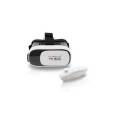 VR Virtual Reality Box 2nd Gen. Glasses With Bluetooth Gaming Remote Controller - White. 