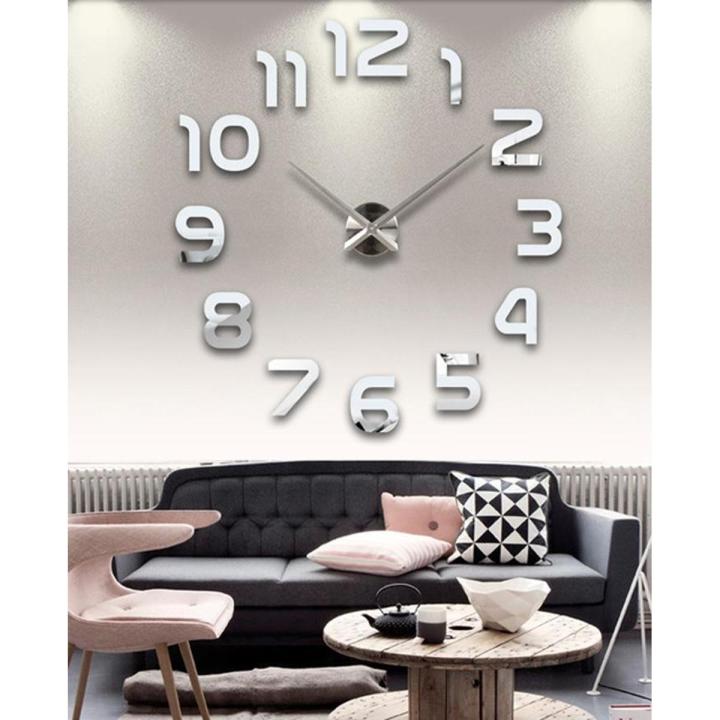 New Big 3d Crystal Acrylic Mirror Wall Clocks Living Room
