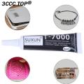 15ml T7000 Glue Super Epoxy Resin T-7000 Black Body Rubber Sealant for Mobile Phone Screen Ceramic Glass Leather Plastic Repair. 