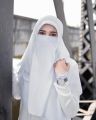 Premium Quality Half Naqab Patti With Multicolor | Luxury Chiffon Veils for Girls Arabic Style | Naqab Patti Imported Breathable Chiffon Fabric Specific style Plain Scarf Chiffon Soft Georgette Stoller For Girls. 