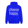 Choose Happy Positive Message Pullover Women's Sweatshirts 3D Style Long Sleeve Hoodies Graphic Hoods. 