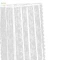 White Lace Floral Net Curtains Voile Curtains for Study Room Yard Decorative 150cmx100cm. 