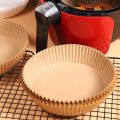 50 disposable paper liners with anti-adhesive coating for air fryer, parchment paper, and cooking paper. 